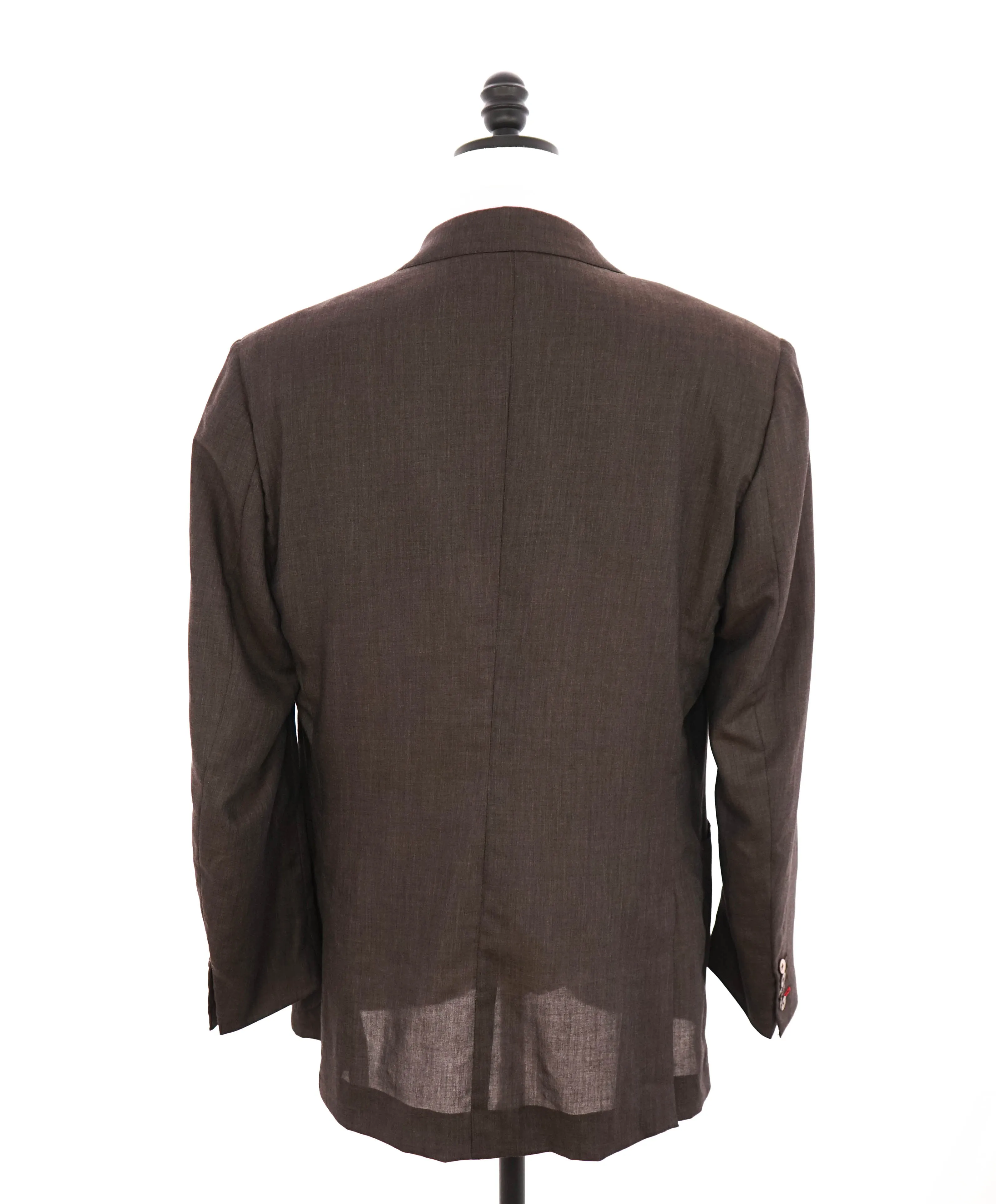 $4,995 ISAIA - PURE 100% CASHMERE Contrast Stitch Brown Blazer - 42R