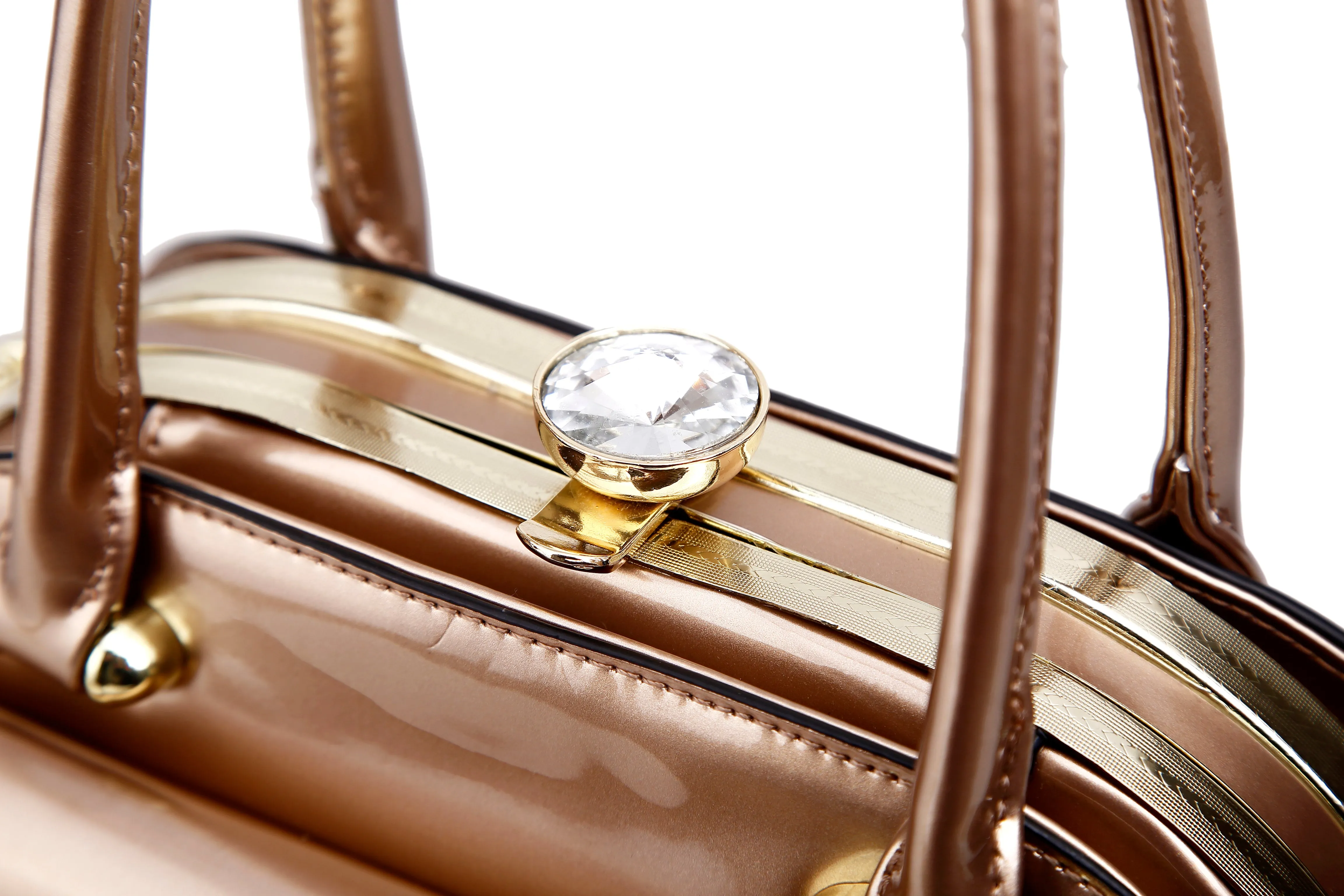 Brangio Italy Elegant Patent Handbag