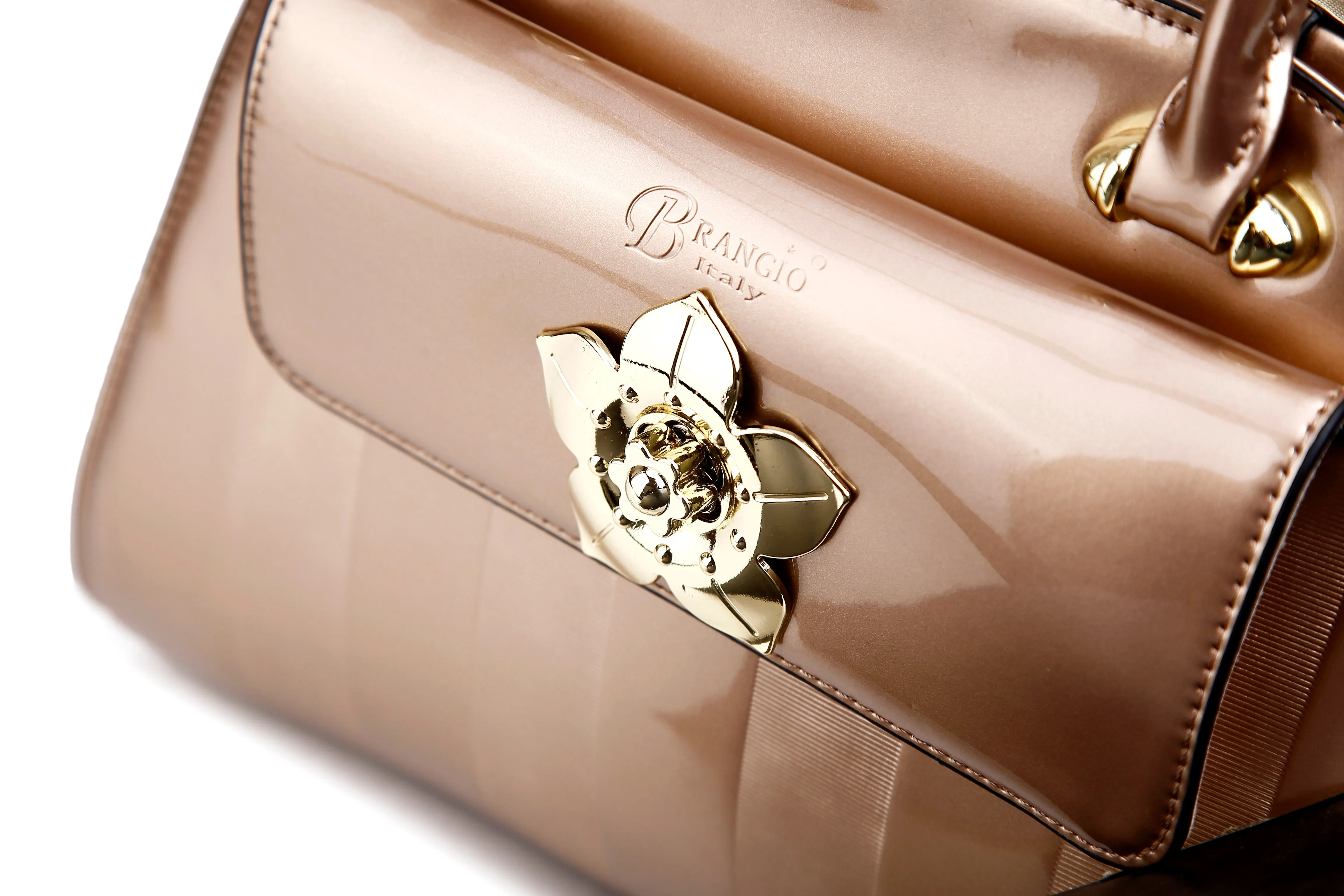 Brangio Italy Elegant Patent Handbag