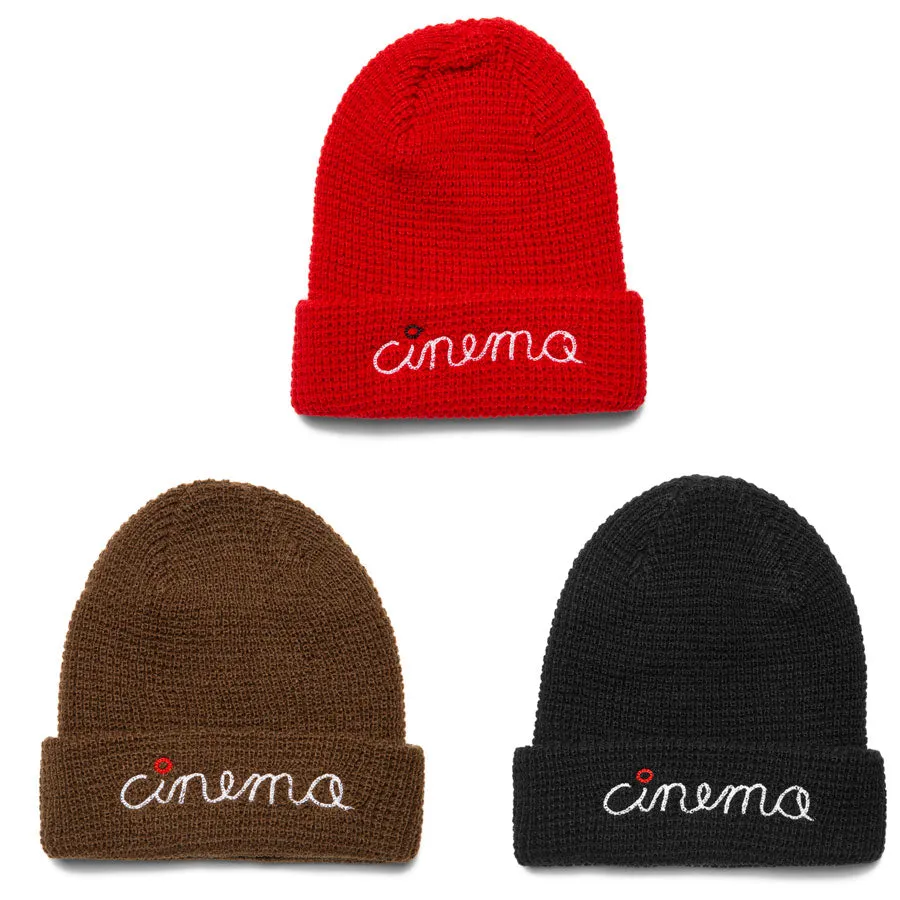 Cinema Stitch Script Waffle Beanie