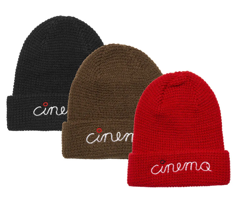 Cinema Stitch Script Waffle Beanie