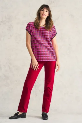 Geo Jacquard Knit Top