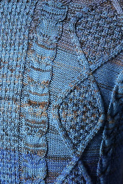 Gradient Cable Knit Turtleneck
