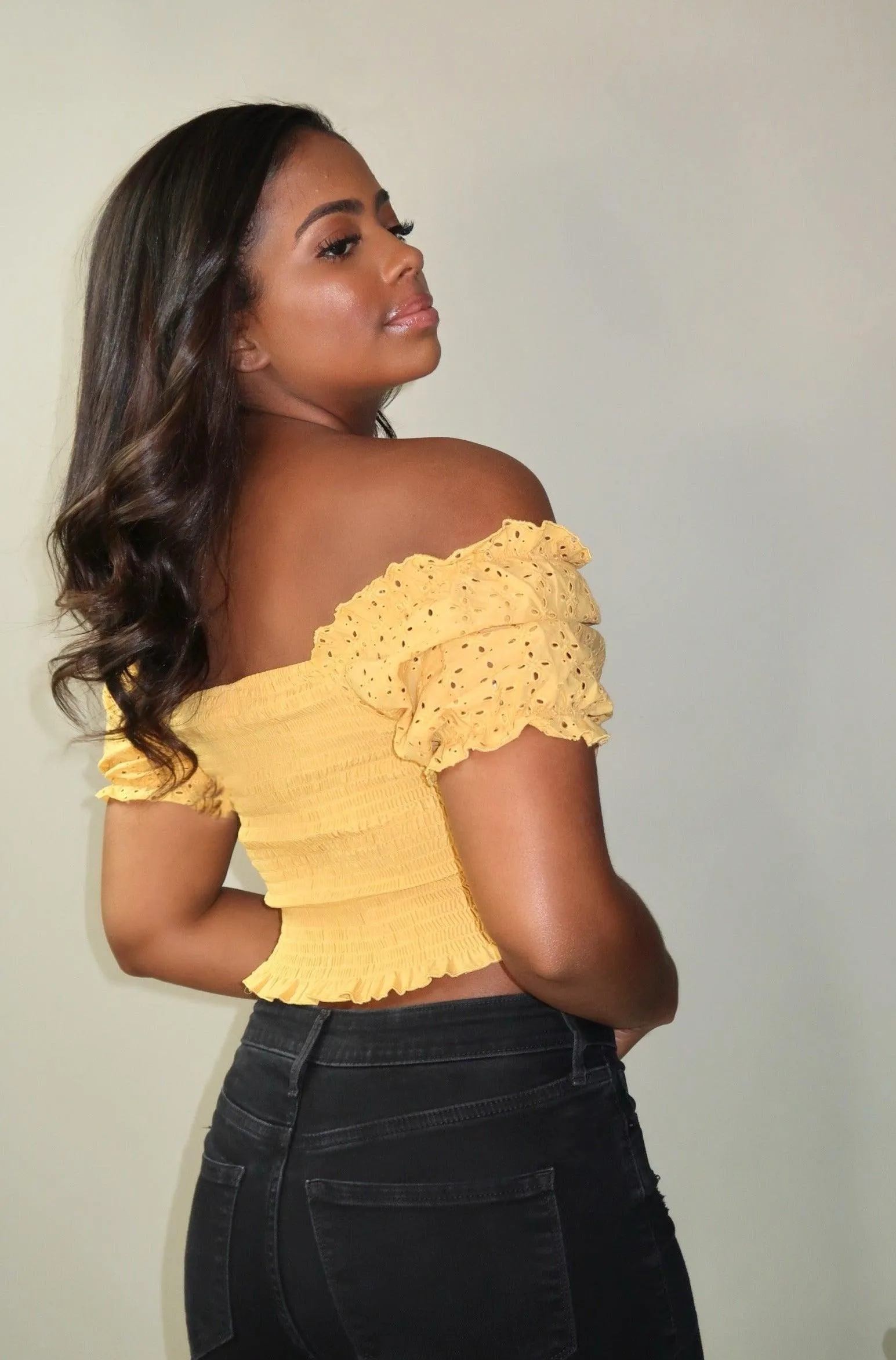 Kaitlyn Off-The-Shoulder Top | Yellow