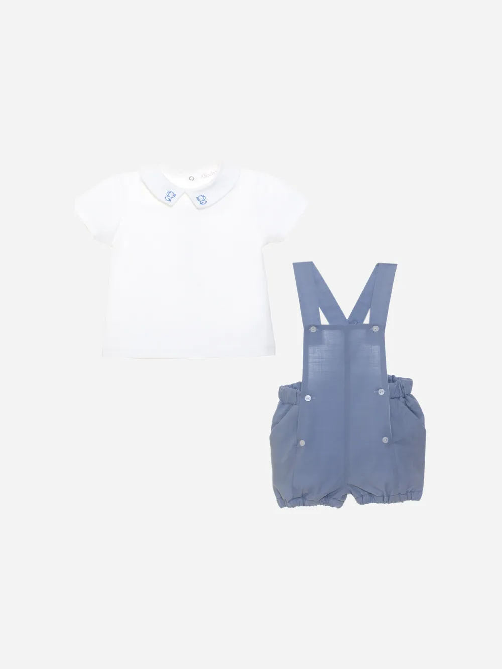 Knit Boy Overall Set Blue
