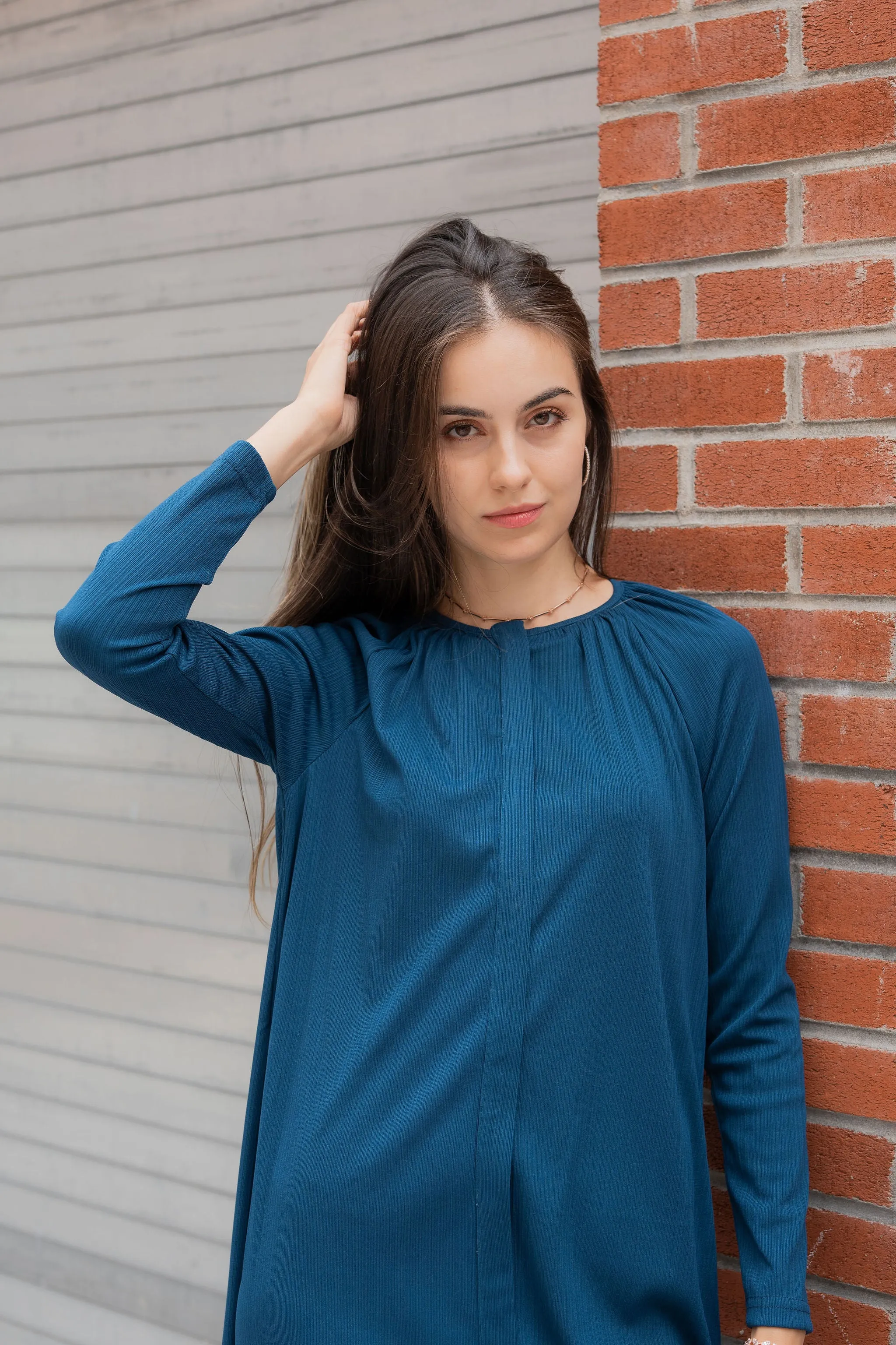 Knit  hidden zipper dress
