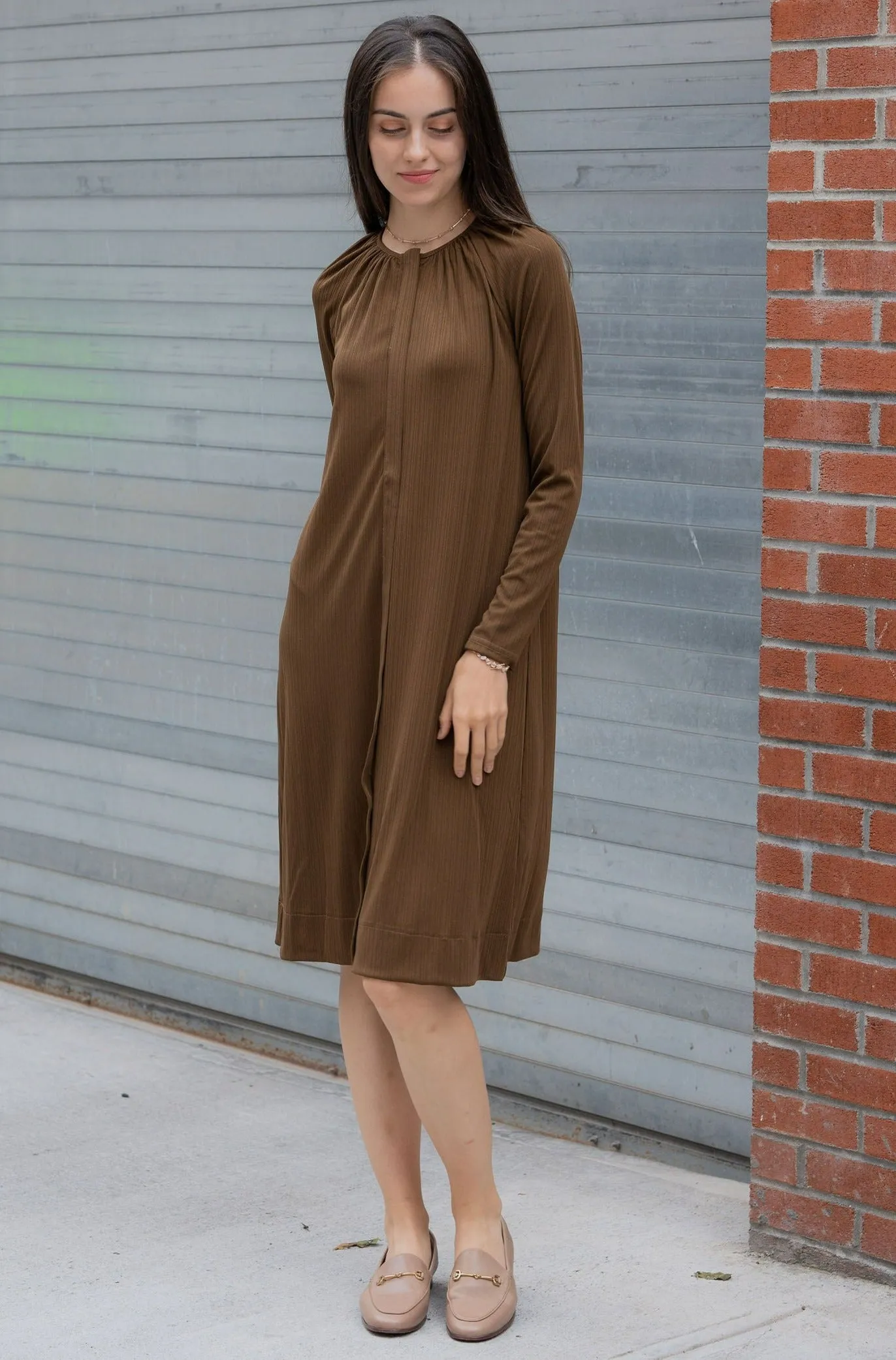 Knit  hidden zipper dress