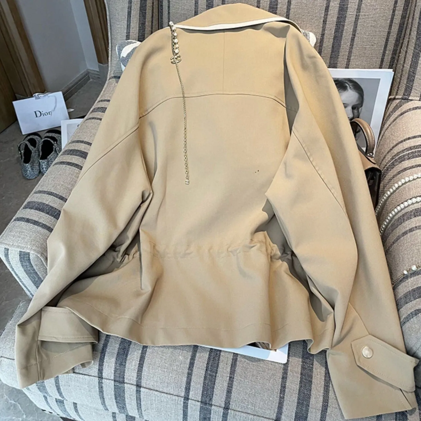 Korean Style Double-breasted Trench Coat