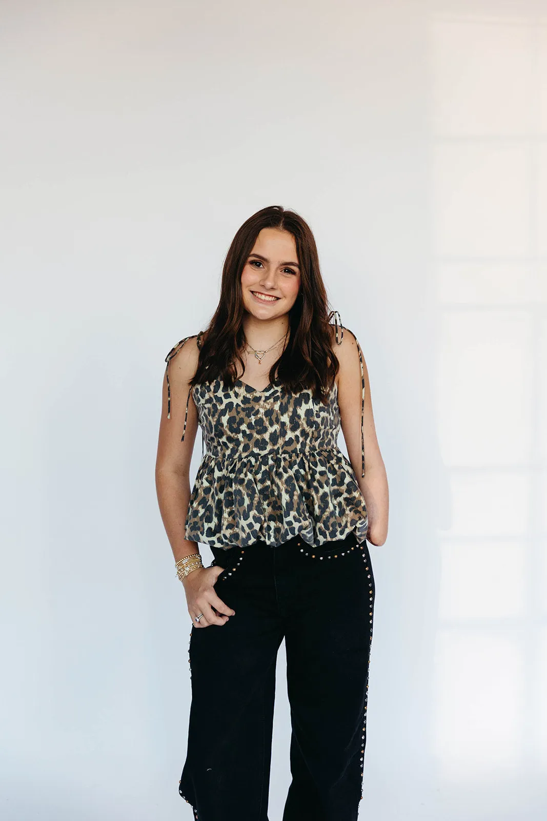 Lacy Leopard Top - Leopard