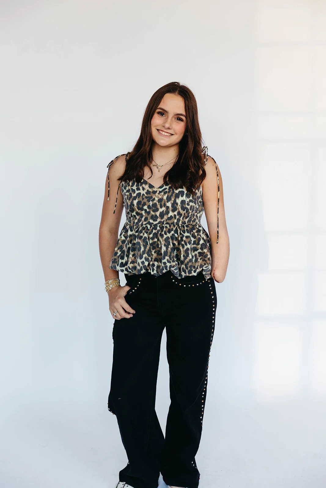 Lacy Leopard Top - Leopard
