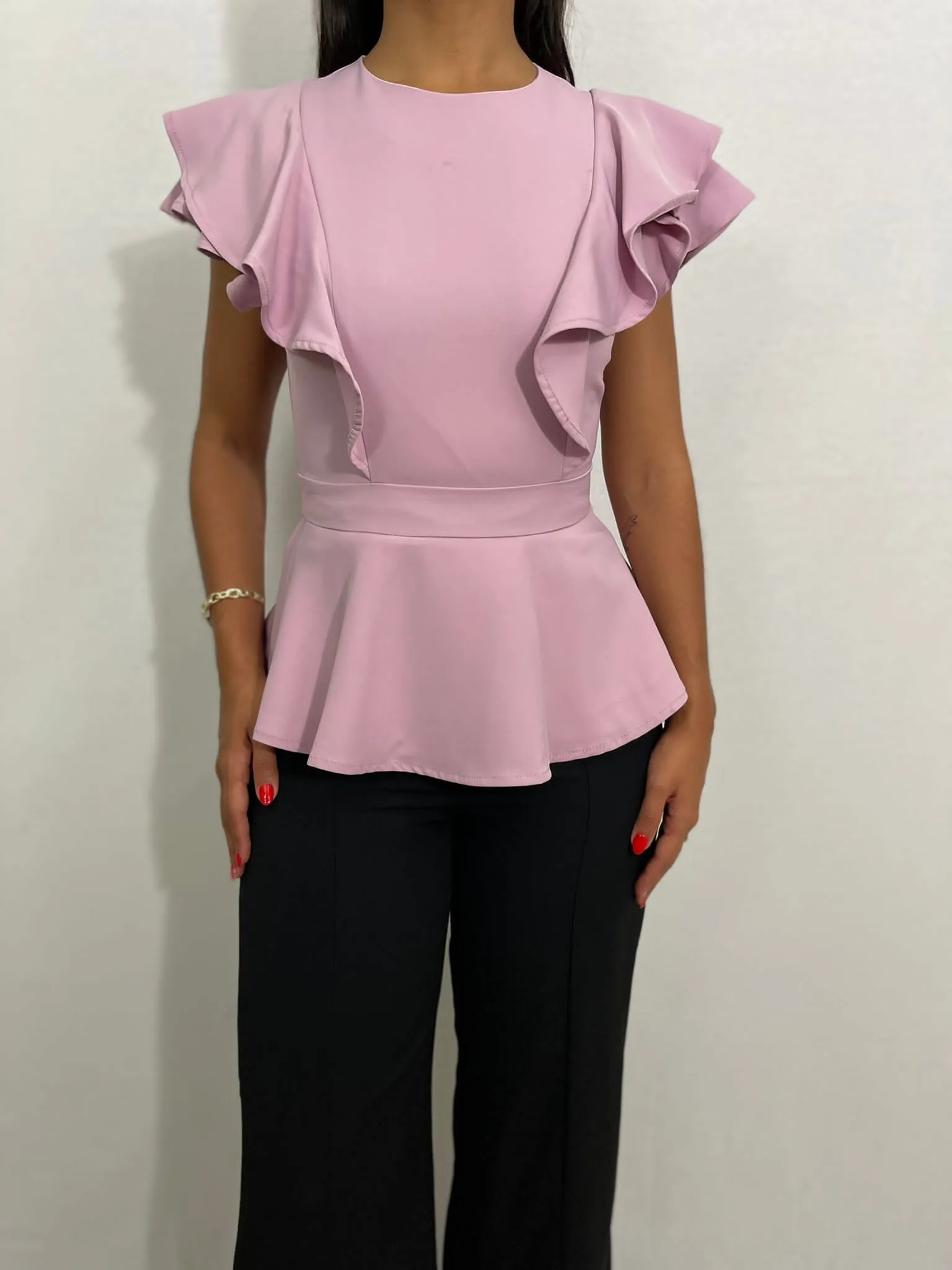 Lavender Peplum Top