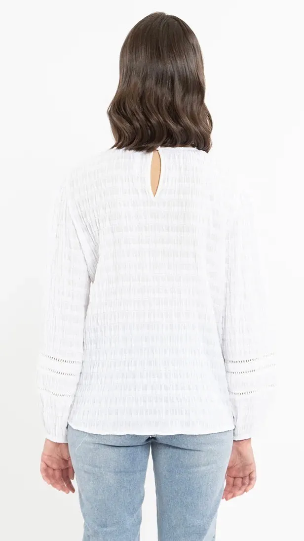 Leila   Luca Wanderlust Top White