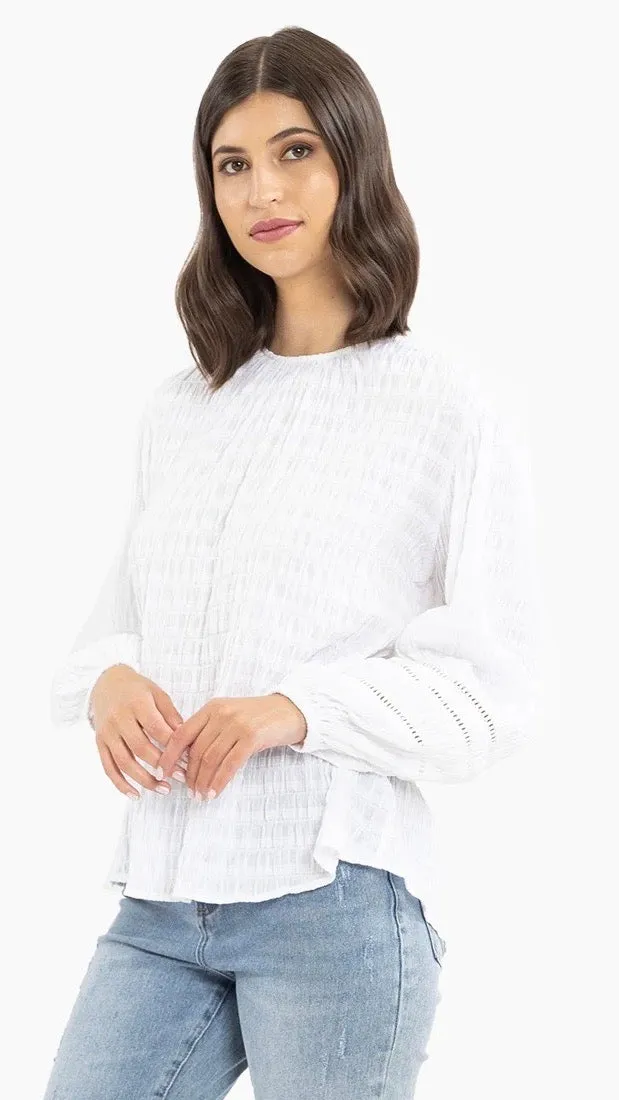 Leila   Luca Wanderlust Top White