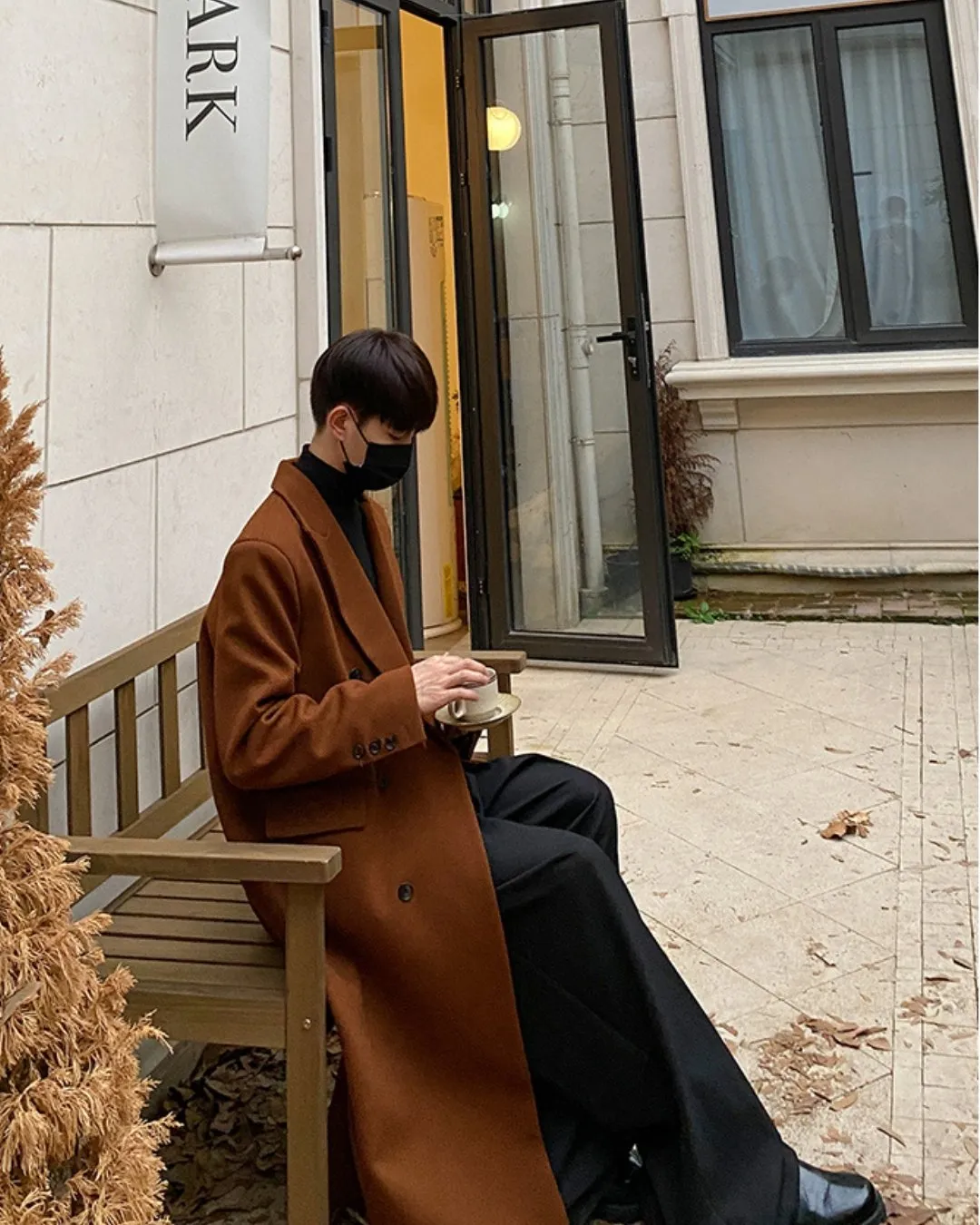 MIDDLE LENGTH WOOL COAT BKC0099