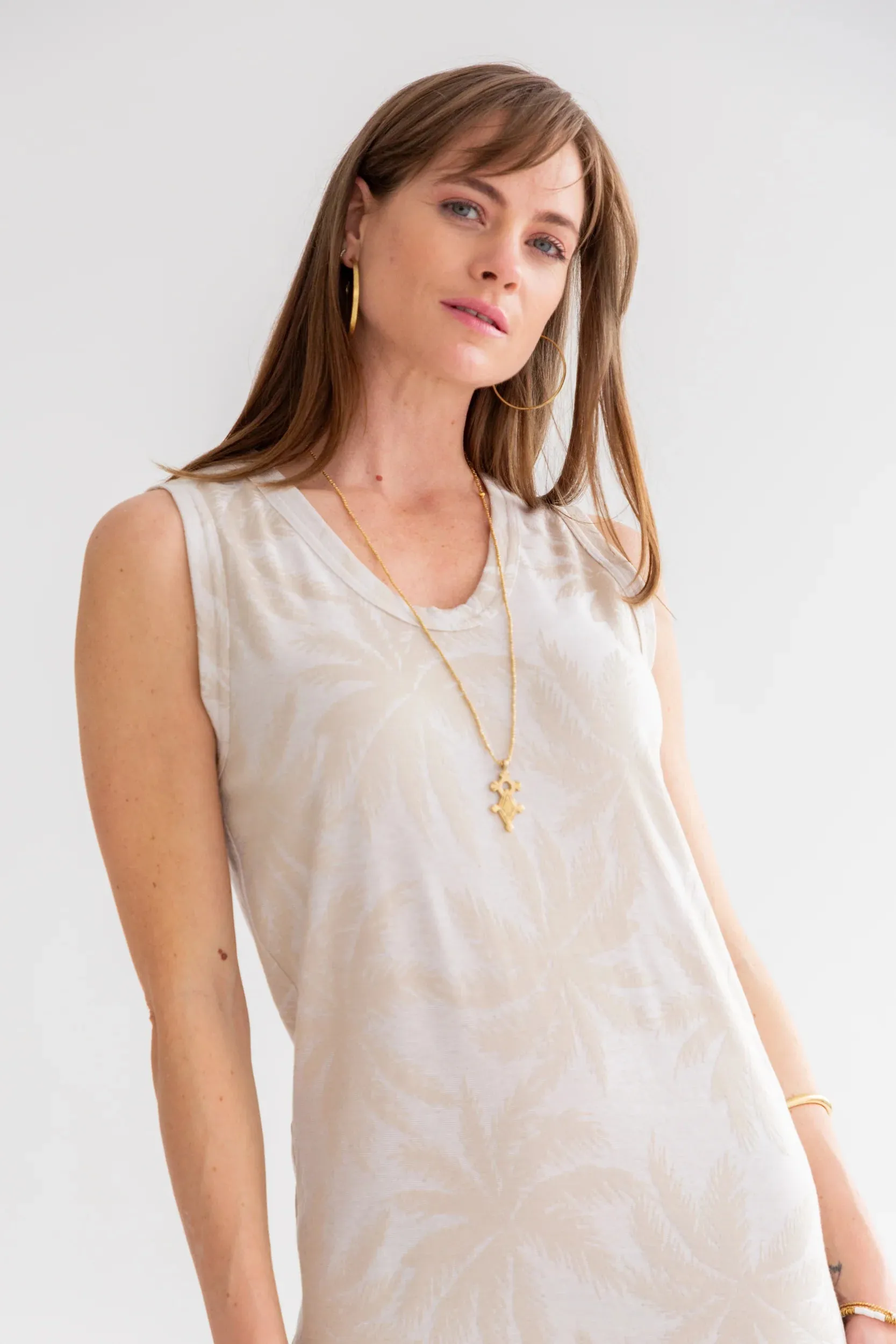 Nina knit dress | natural palm