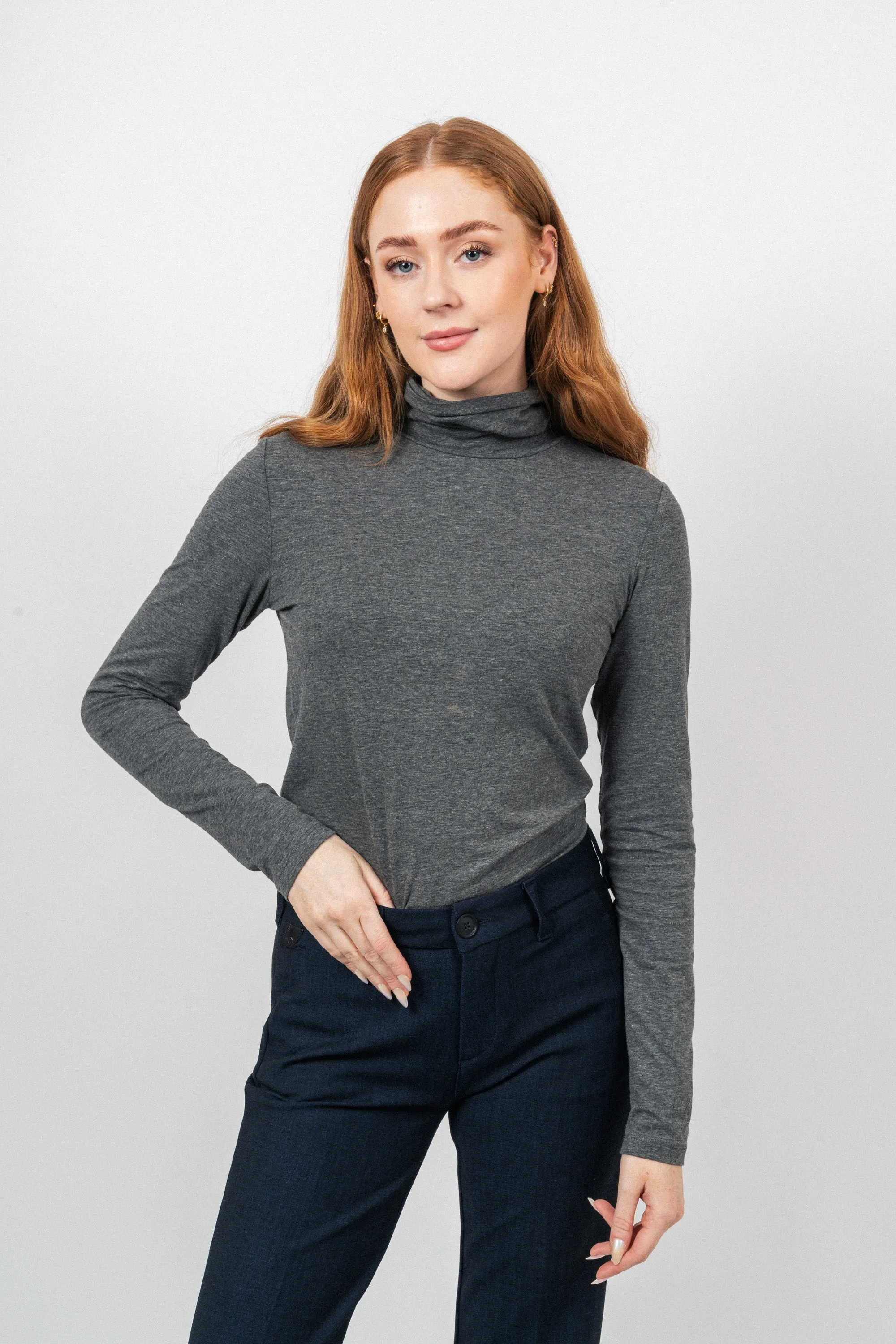 Parille R Top - Medium Grey Melange