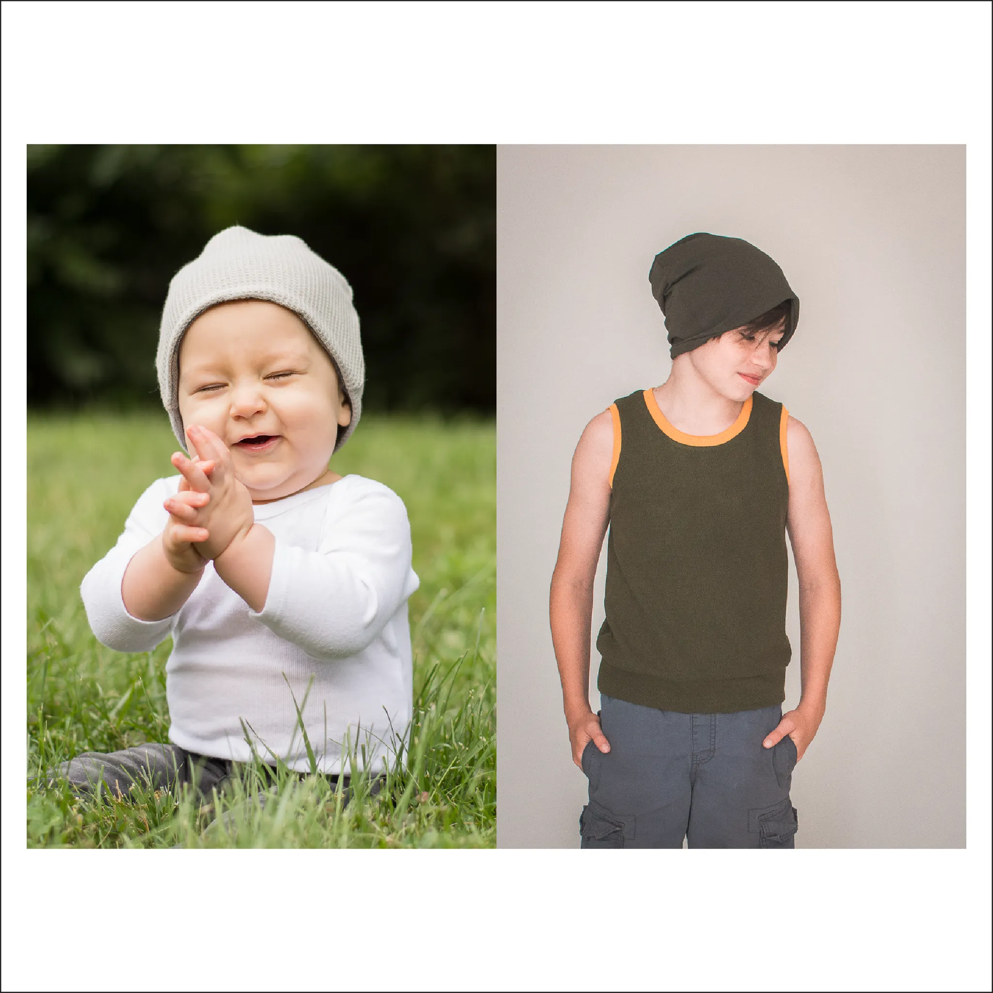Reversible Beanie | Premie to Big Kid to Adult Sizes NB - 12  | Beginner Level Sewing Pattern
