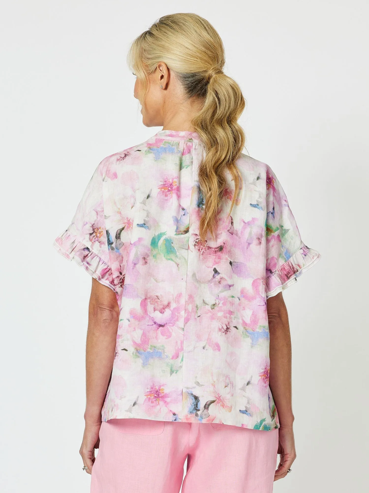 Rosebay Linen Nehru Shirt