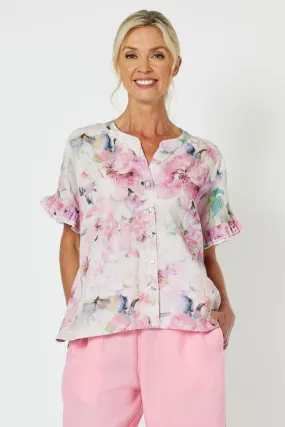 Rosebay Linen Nehru Shirt