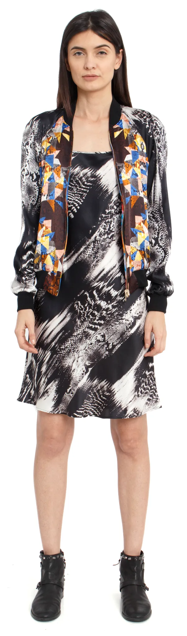 The Reversible Silk Bomber   Cobra Kaleidoscope | Oasis