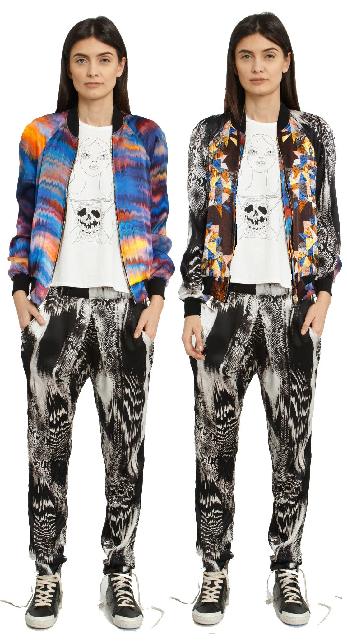 The Reversible Silk Bomber   Cobra Kaleidoscope | Oasis