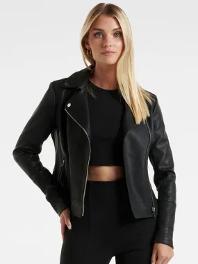 Women Crop Biker Jacket Online | QAWACH